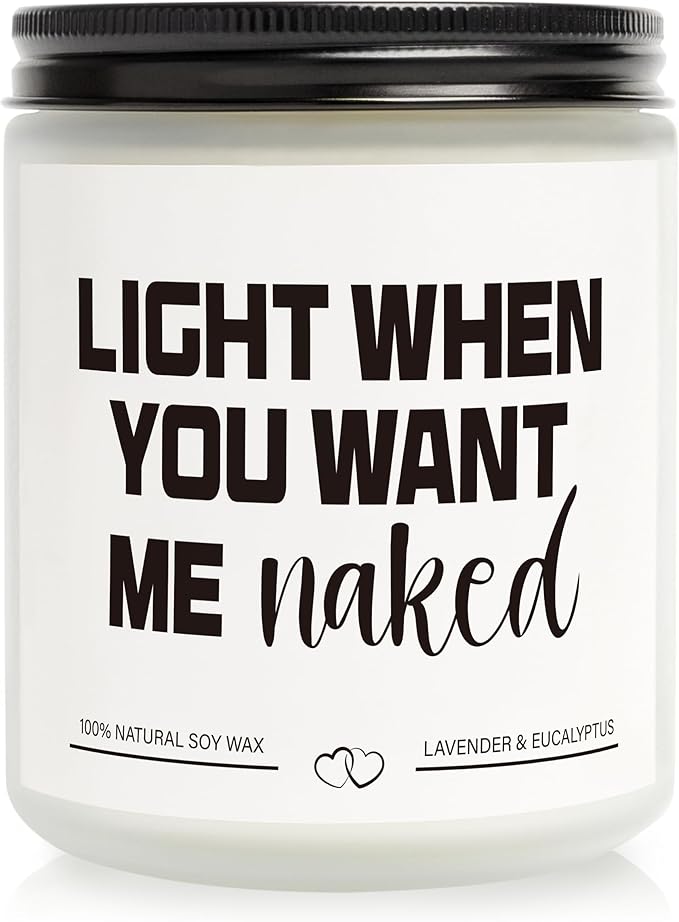 Gifts for Boyfriend Husband Him Men Couples Anniversary- Funny Romantic Valentines Day Presents for Men Husband Couple - Handmade Lavender Scented Candle (7oz)