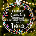 HEXMOZ Coworker Ornament - Christmas Coworkers Gifts for Work Besties, Work Friends - White Elephant, Funny Secret Santa Office Ideas for Women, Men - Acrylic Ornament 2025 Decoration