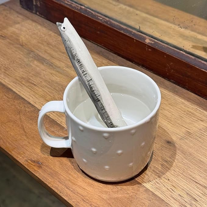 Ceramic Fish Drinking Straws | Unique Novelty Reusable Eco-Friendly Coffee Stirrer & Cocktail Accessories | Food Grade Artisan Gift for Home & Bar (1)