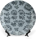 Home Decorations Decorative Plate, Giant Leaf Chinoiserie Blue Customize Christmas Gifts Wall Hanging Decoration for Festival Art Decoration Household Decor, with Display Stand And Hook Up