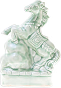 NOVICA Artisan Handcrafted Celadon Ceramic Sculpture Horse in Thailand Green Animal Themed East Meets West Cultural [6.5in H x 4.9in W x 2.8in D] ' Lucky Horse'