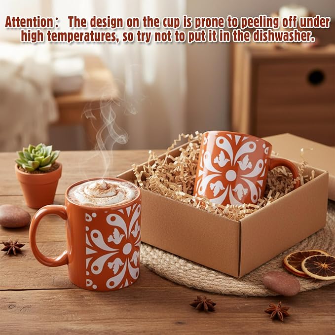 Sliner 11 oz Mexican Talavera Ceramic Coffee Mugs Set of 2 Fiesta Gifts Cinco De Mayo Tea Cups Festive Holiday Birthday Gifts for Men Women