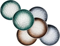 Eglaf 6'' Ceramic Small Appetizer Plates - Porcelain Gradient Water Wave Embossed Texture - Dessert Plates for Tea Party, Cake, Ice cream, Waffles, Apple Pie, Snacks (Set of 6-3 Colors Mix)