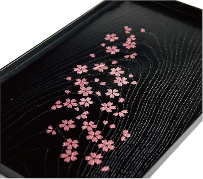 Cherry Blossom Pattern Tea Serving Tray, Japanese Style, 10 x 6.3inches