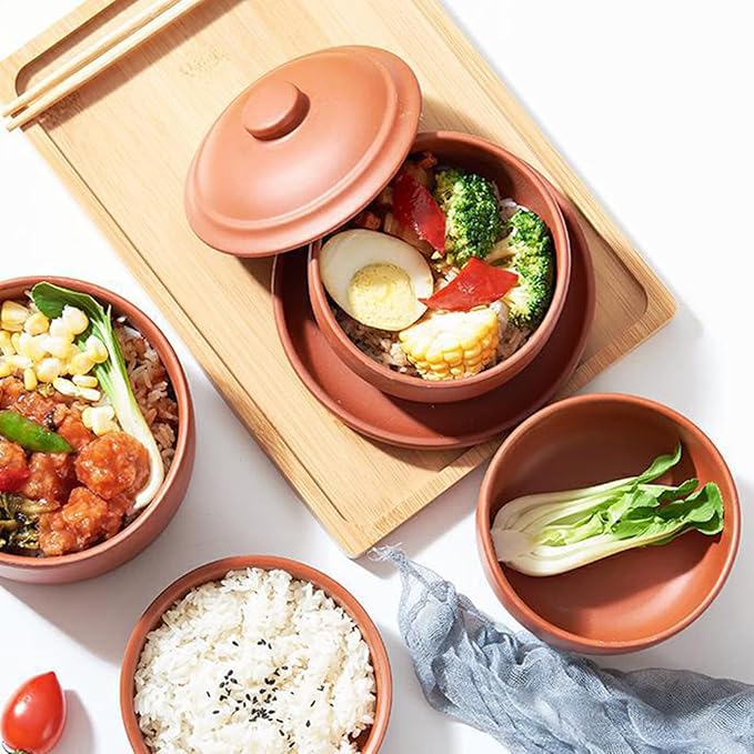 1 Set Baking Dishes Ceramic French Onion Small Ceramic Stew Pot Clay Pot for Cooking Earthen Pot Mini Ceramic Stockpot Egg Custard Cups Mini Foods Kitchen Bowl Korean Pottery China