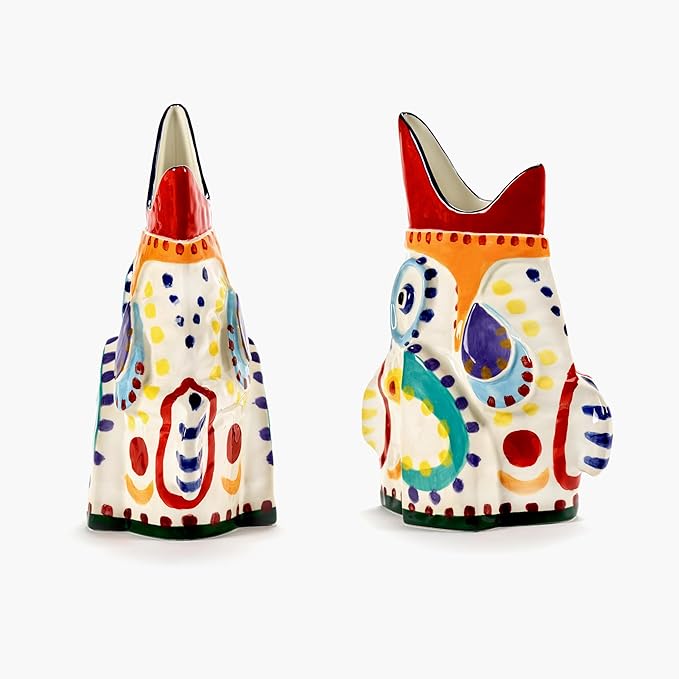 Serax Flower Vase | Sicily by Ottolenghi | Colorful Fish Stoneware Home Decor Living Room for Coffee Table, Kitchen Decorations | Modern Entryway Table Decor | Unique Centerpiece Vases