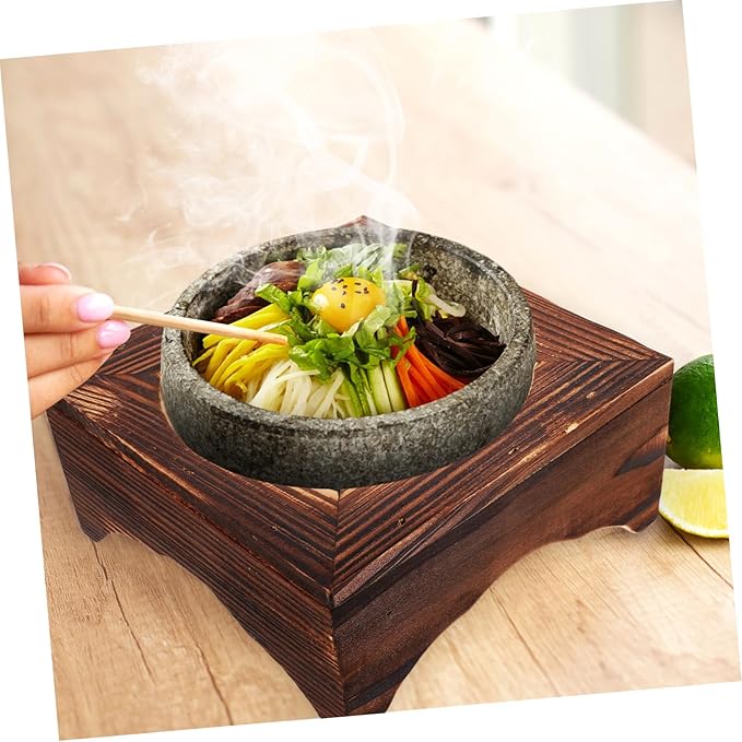 Korean Clay Pot Stand Wooden Pot Rack for Rice Casserole Non-slip Kitchen Decor