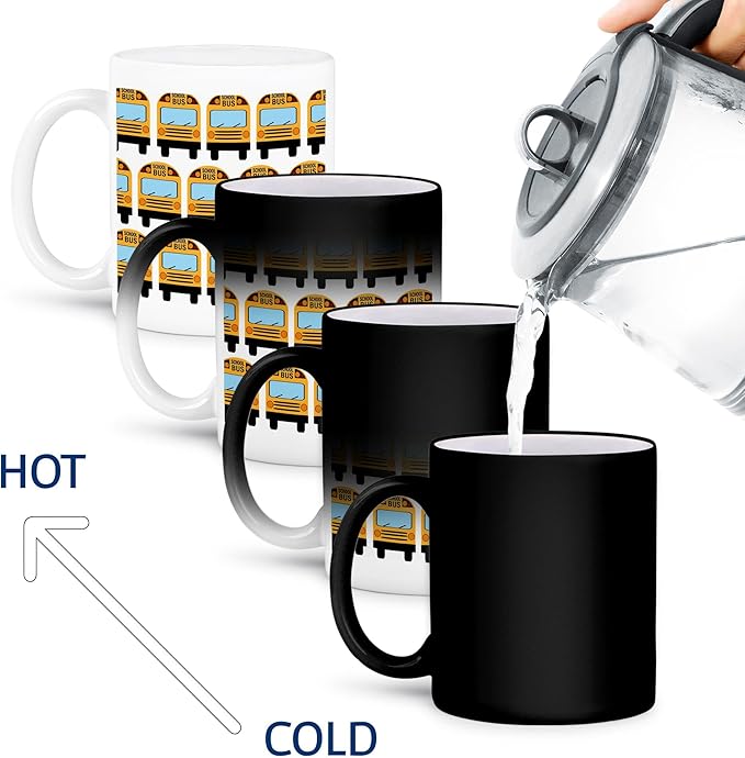 3dRose School Bus 11oz Magic Transforming Mug