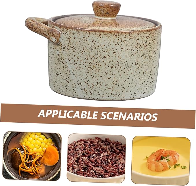 Small Stew Bowl Ceramic Pot Pottery Jar Sealed Lid Steamed Egg Bowl Lidded Ceramic Stewing Pot