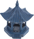 VALICLUD Mini Pagoda Statue Garden Fairy Miniature Hexagon Pavilion Figurine Ceramic Flower Vase Micro Landscape Asian Zen Garden Home Aquarium Dollhouse Decoration