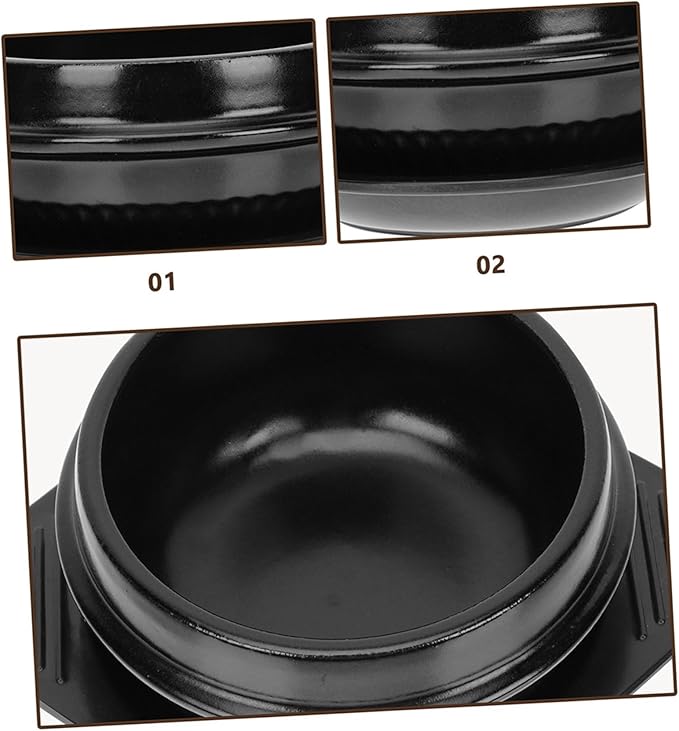Garneck Korean Stone Pot Ceramic Casserole Soup Rice Bibimbap Cooking Pot Chinese