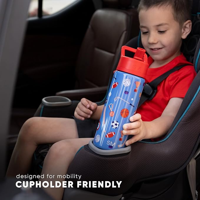 Simple Modern Kids Summit | Christmas Water Bottle with Straw Lid | Bluey 18oz Stainless Steel Cup Insulated Tumbler for Toddlers, School | Holiday Gifts for Girls Boys | Bluey Holly Jolly
