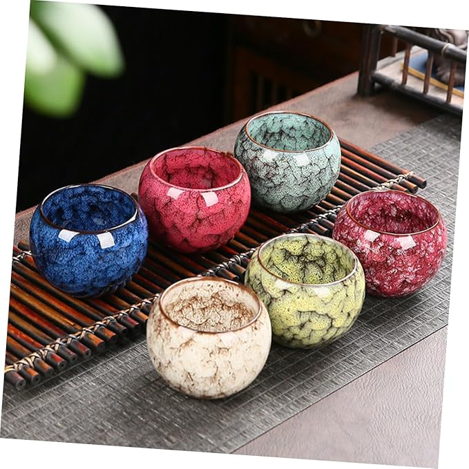 BESPORTBLE Ceramic Teacup Japanese Sake Cup Antique Tea Cup Asian Tea Cups Cover Water Tumbler Latte Cups Juice Cups Drinking Mugs Kungfu Tea Cups Handleless Ceramic Cup Simple Ceramics Glass