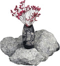 RAAQUU Koi Raku Ceramic Pottery Vase - Handmade Kitchen / Living Table Centerpiece Home Décor / Unique Gift for Her, Mom in Smoked Raku (KOII-SR)