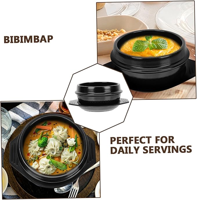 Garneck Korean Stone Pot Ceramic Casserole Soup Rice Bibimbap Cooking Pot Chinese