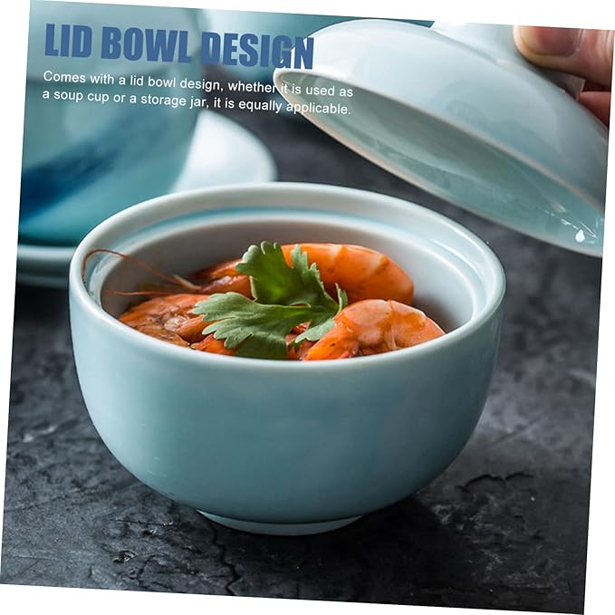 VALICLUD Japanese Porcelain Egg-Shaped Soup Bowl Creative Dessert Stew Dish Ceramic Kitchen Tableware for Home Cooking and Serving