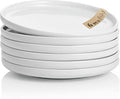 Ceramic Appetizer Plates Set of 6,Small Mini Dessert Plates 6 Inch,White Round Salad Plate,Porcelain Cake Plates for Waffle,Pie,Saucers,Snack,Cat Dishes,Microwave & Dishwasher Safe