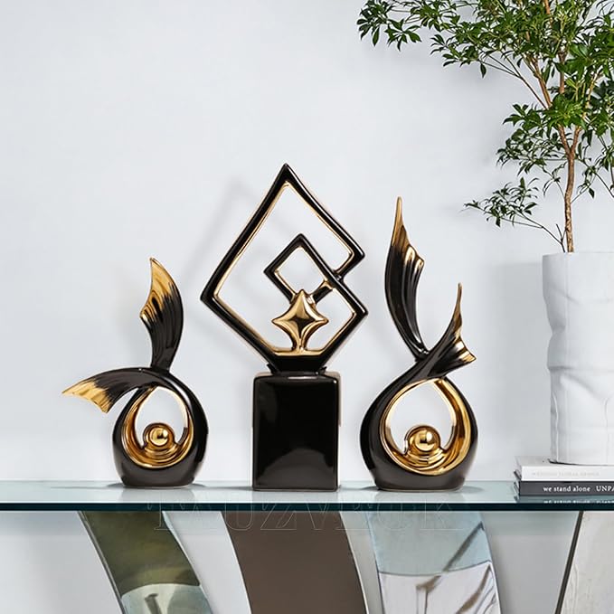 Sculptures Statues Modern Abstract Sculptures Decoration, Ceramic Decorative Sculpture, Statue for Office Decoration, Bedroom, Apartment, Decorative Artistic Living Room