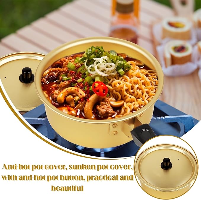 Korean Ramen Pot, Ramen Korean Cooking Pot, Aluminum Noodle Pot For Kitchen Cookware For Kitchen Cookware