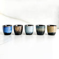 Rubdub Ceramic Japanese Tea Cup, 5.07oz/ 150 ml Chinese Tea Cup, Tea Cups no Handles, Teacup in Gift Box, Ceramic Mate Cup Set of 5