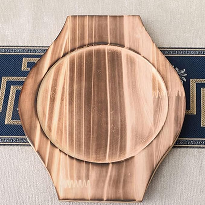 2pcs Korean Stone Bowl Trivet Wooden Trivets for Hot Dishes Hot Pot Base Wood Serving Tray Casserole Ceramic Pot Mat Cup Coasters for Home Restaurant Cooking Soup & Food (Inner Circle: 10.5cm)