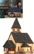 Ceramic Art Tealight Candle Holder Room Decoration Handcrafted Collectible Miniature Light House St.Michael Church in South Tyrol, Italy D334N*
