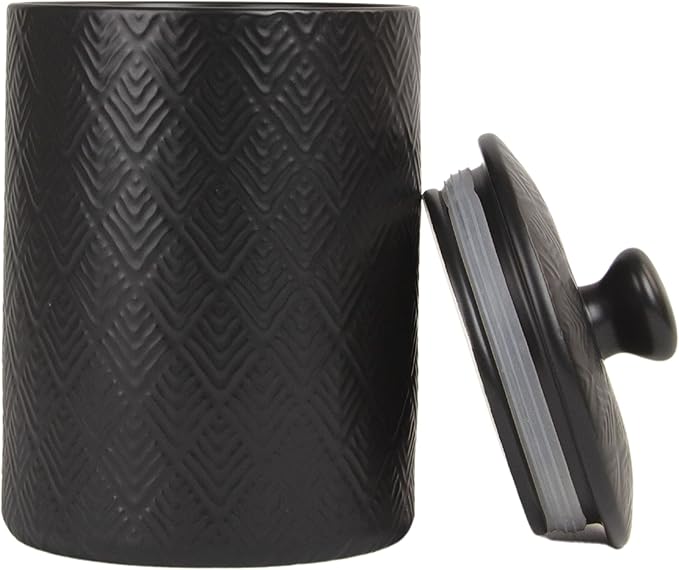 10 Strawberry Street Marquis 3 Piece Canister Set, Matte Black