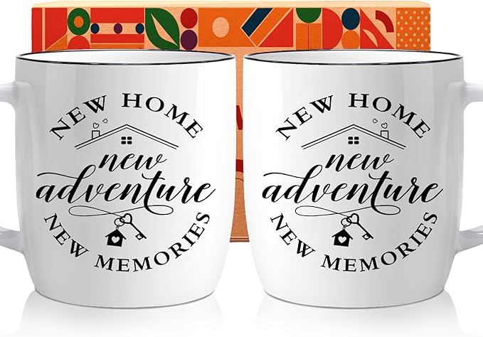 New Home House Warming Gifts, New Home Gift Ideas for Women Men Couple, Housewarming Closing Unique Gift for House Buyers, First Apartment Essentials Ceramic Coffee Mug13oz Est -67