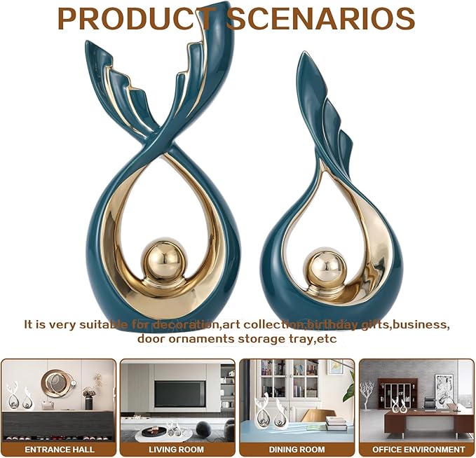 Sculptures Statues Ceramic Decorative Statue, Modern Abstract Decoration Sculptures, Sculpture Decoration for Bedroom, Table Decoration, Sideboard Living Room