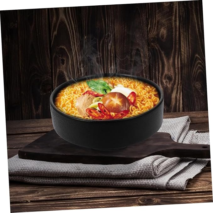 1Pc Frosted Ceramic Ramen Bowl Creative Soup Bowl for Noodles and Easy to Clean for Instant Meals Compact Design for Snacks and Food