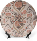 France Toile Garden Rosewood Ceramic Decorative Plate Decor for Wedding Farmhouse Display Personalized Halloween Idea Gifts Dinner Plates Including Bracket And Special Hook, Multi Sizes by Choosing