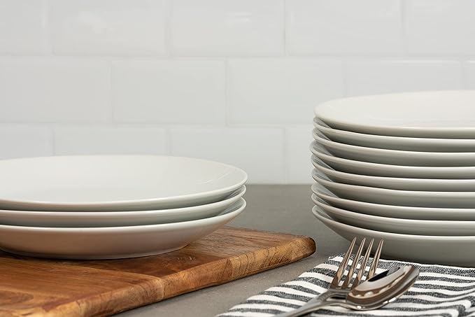 10 Strawberry Street 7.5" Catering Coupe Salad/Dessert Plate, Set of 12,White