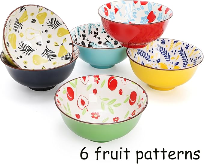 Cedilis 12 Pack Small Ceramic Bowls, 10 Fl-oz Porcelain Dessert Bowls, Assorted Colorful Ice Cream Bowl, Decorative Bowl Set for Dip, Condiments, Side Dishes, Soup, Snack, Yogurt, Appetizer, Rice