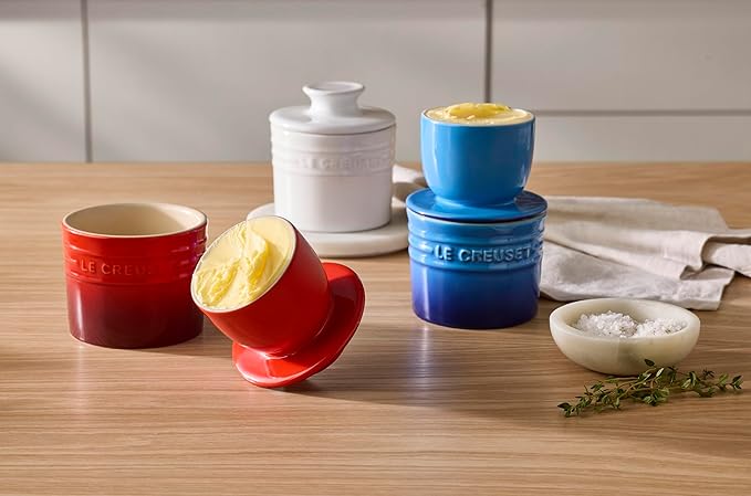 Le Creuset Stoneware Butter Crock, 6 oz., Cerise