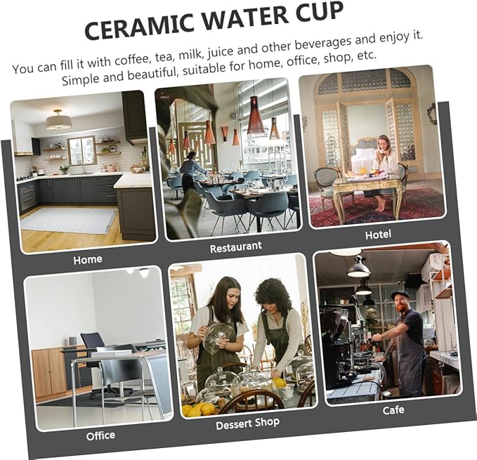 PRETYZOOM Multi-purpose Ceramic Mug Lightweight Portable Easy to Clean for Tea Juice Milk