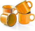 bestone Coffee Mugs Set of 4，16 oz Large Coffee Mugs, Ceramic Mugs with Handles,Salad,Noodles etc Coffee Mugs, Cups for Coffee Cereal Latte ，Microwave & Dishwasher safe，Yellow