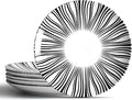 10" Black and White Striped Ceramic Plates Set of 6, Zebra Pattern Dinner Plates Set, Minimalist Porcelain Dish Set, Microwave, Oven & Dishwasher Safe