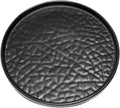 Ceramic Round Bathroom Vanity Tray, 7.5" Decorative Perfume Candle Holder Tray for Dresser Top (Black)