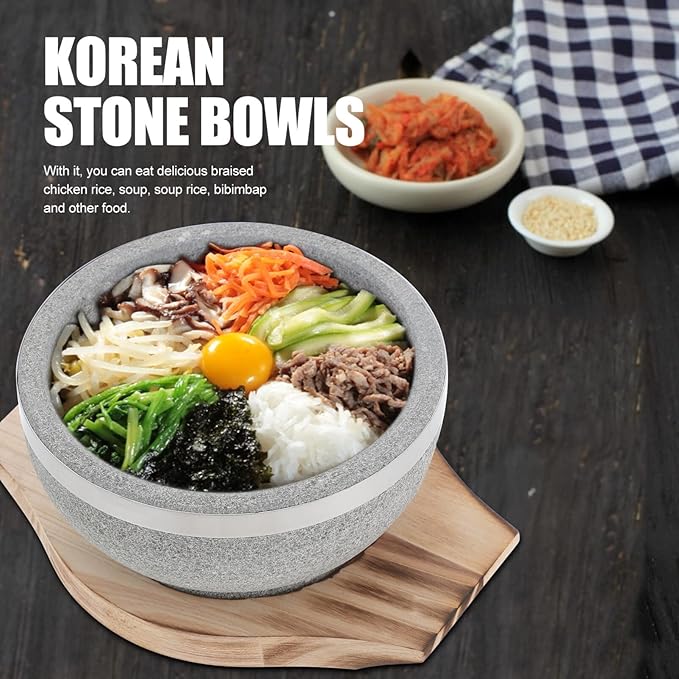 Korean Bowls Set Bibimbap Bowl Tray Bowl Korean Stone Pot Home Cooking Utensil