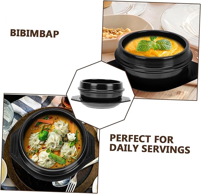 Korean Stone Pot Ceramic Stew Pot Cooking Tray High-temperature Resistant Non-stick Ceramic Kitchenware