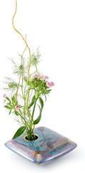Georgetown Pottery Square Ikebana Flower Vase, Dark Purple Zen