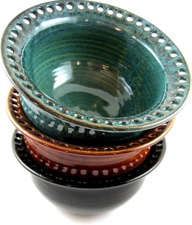 Handmade pottery jewelry holder - Artisan ceramic bowl for rings, earrings, necklaces and more