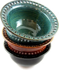 Handmade pottery jewelry holder - Artisan ceramic bowl for rings, earrings, necklaces and more
