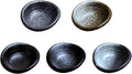 Colias Wing 3.5 Inch Retro Style Black Stylish Design Multipurpose Porcelain Side Dishes Bowls Seasoning Dishes Soy Dipping Sauce Dishes-Set of 5