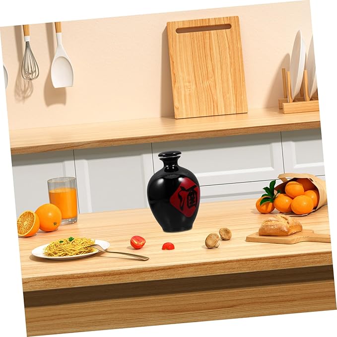Chinese Ceramic Liquor Bottle Sealed Wine Jar Handmade Porcelain Sake Pot for Home Use 1 Jin Capacity Beverage Storage