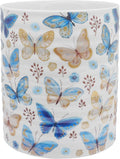 Kitchen Utensil Holder,7.2″Extra Large Stable Pattern Ceramic Utensil Crock,Utensil Organizer for Countertop,Kitchen Decor,Utensil Holder for Housewarming,Wedding Gift (Butterfly)