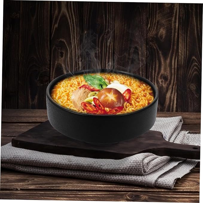Mobestech Frosted Ceramic Ramen Bowl 450ml Creative Elevated Noodle and Soup Bowl for Zen Dining for Instant Noodles Rice and Salad