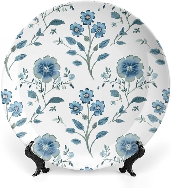 Mughal Flower Vintage Plates for Display Farmhouse Art Decoration Supplies Display Office Holiday Party Decorations Customize Gifts for Men Women Holiday, 6", 7", 9", 10"