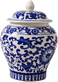 Gazechimp Ceramic Ginger Jar, Asian Ginger Jar Chinoiserie Gift Crafts Vintage Style Vase Porcelain Jars for Home Decor Office Tea Storage Party Home, Style A