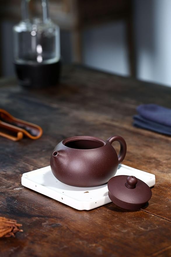Xishi Teapot 9oz Chinese Yixing Zisha Clay Pot Snap-lid Ceramics Purple Sand Mud Kungfu Tea Set Kettle 14 Hole Filter (purple 270ml)